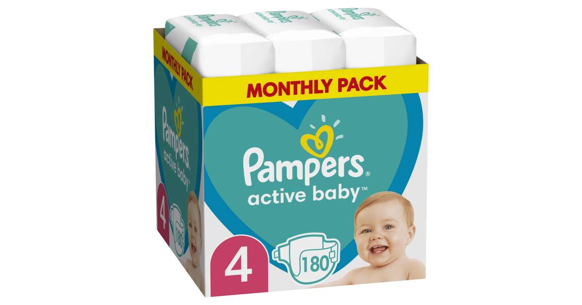 pampers active baby dry 4 monthly pack