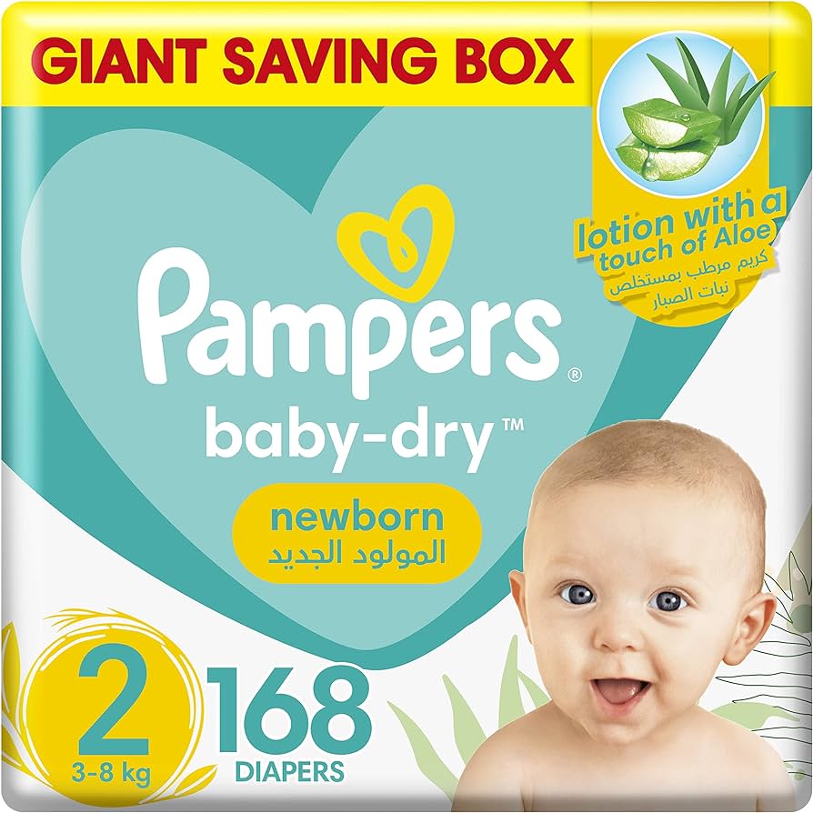 pampers new baby dry 2 box