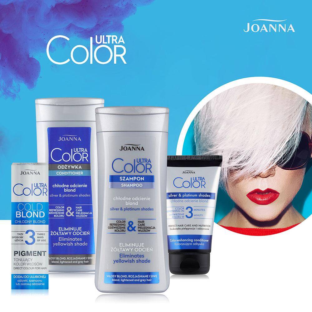 joanna ultra color system szampon niebieski efekt