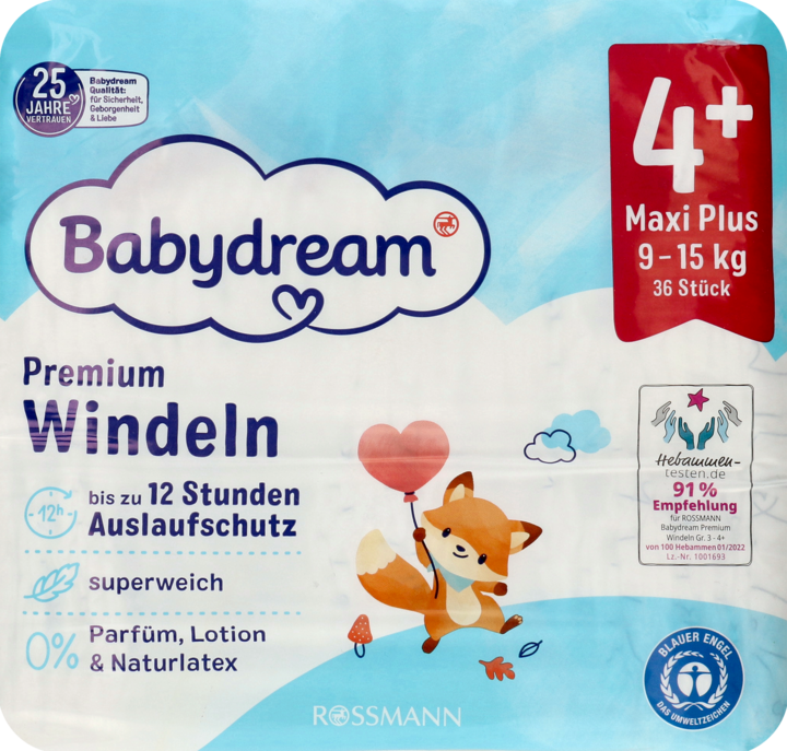 baby dream pieluchy 4+