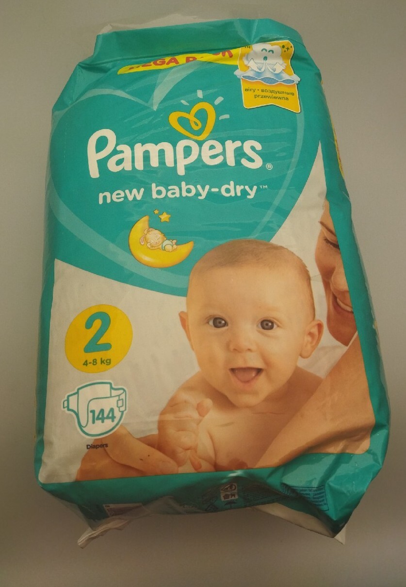 pampers 2 new baby dry 144 sztuki