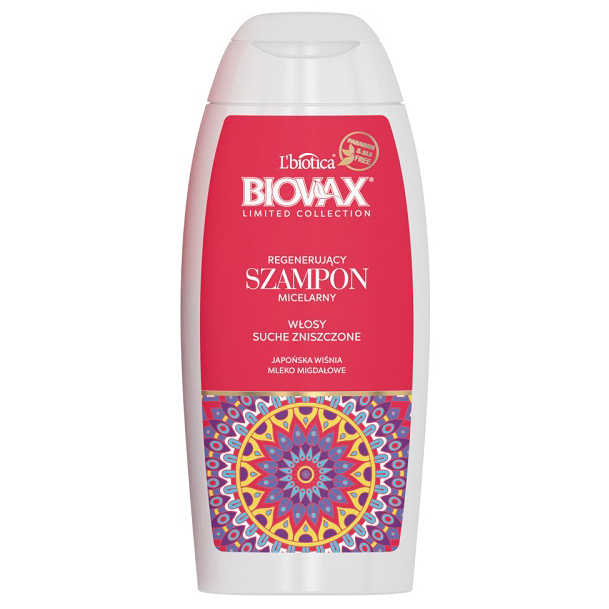 szampon biovax japońska wiśnia i mleko migdałowe