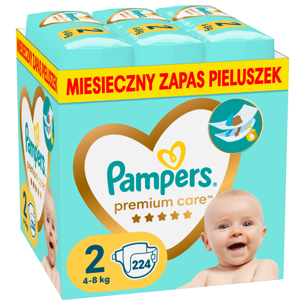 pampers premium care pieluchy nr 2 3-6 kg 80 szt