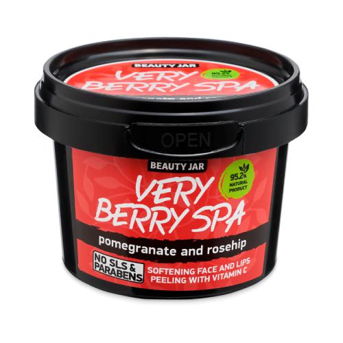 Beauty Jar „Very berry Spa” - zmiękczający peeling do twarzy i ust z witaminą C 120g
