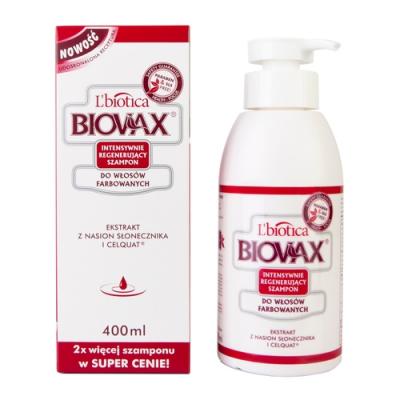 lbiotica biovax szampon regenerujący do włosów farbowanych 200ml