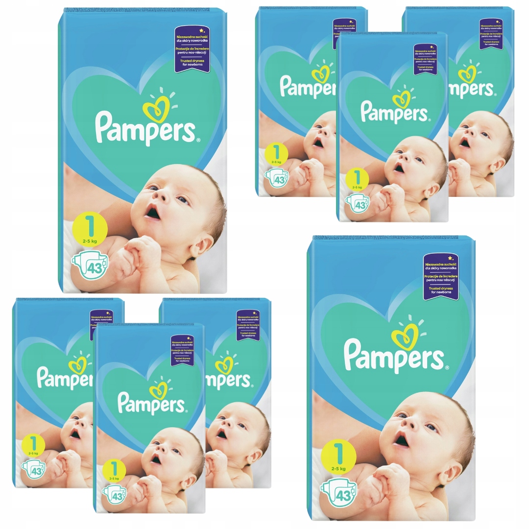 pampers pieluszki new baby 1 newborn 43 sztuki rossmann