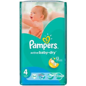 pampers active baby 4 54 szt