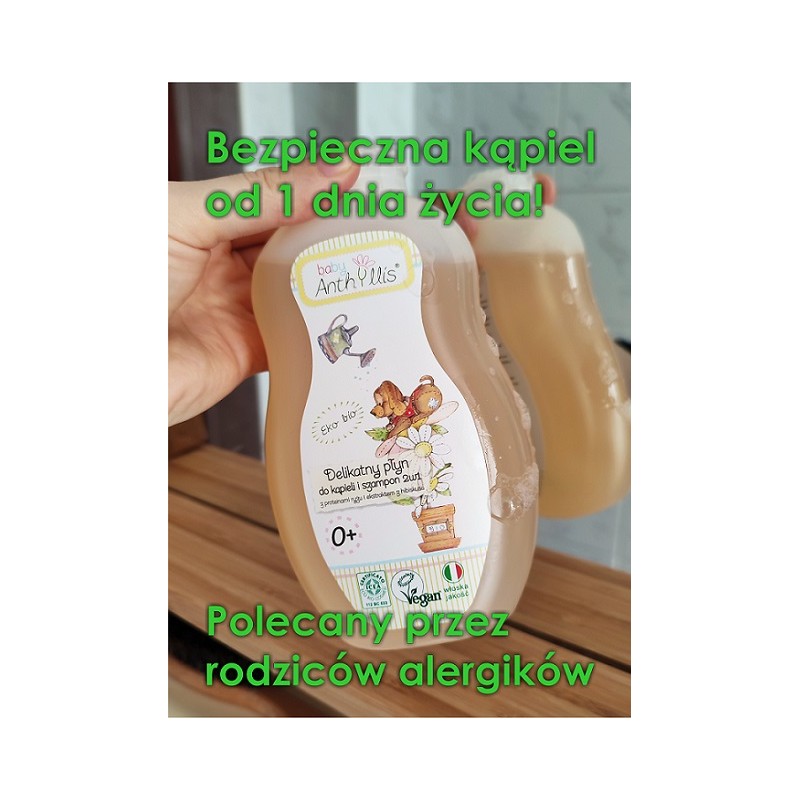 anthyllis baby delikatny płyn do kąpieli i szampon 2w1 skład
