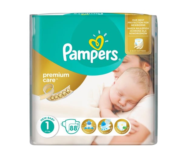 pampers premium care 1 2-5kg 88szt