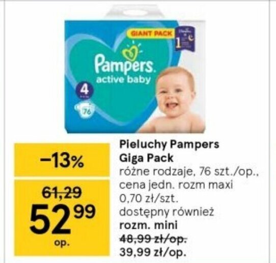 pieluchy pampers giga pack