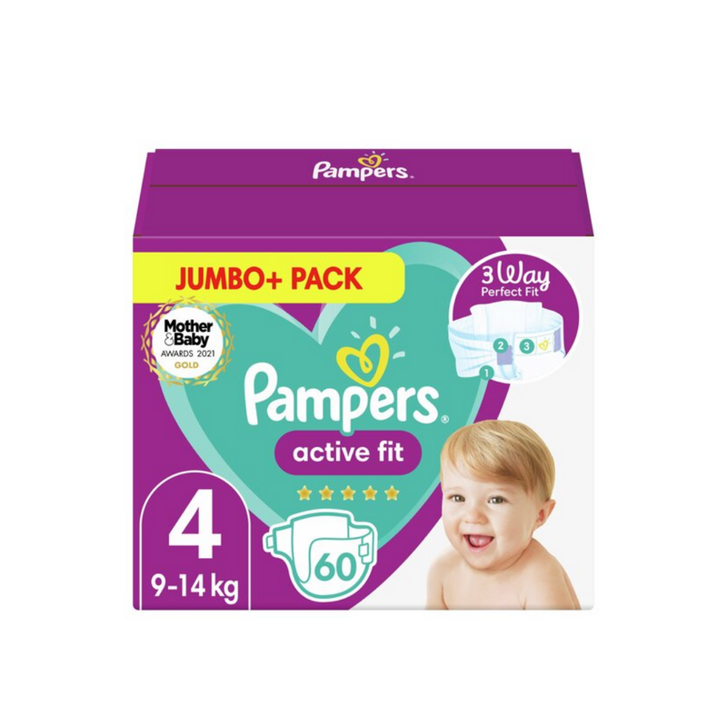 pampers 4+ active fit male paczki