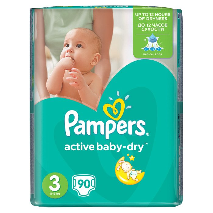 pieluchy pampers active baby dry 90 sztuk