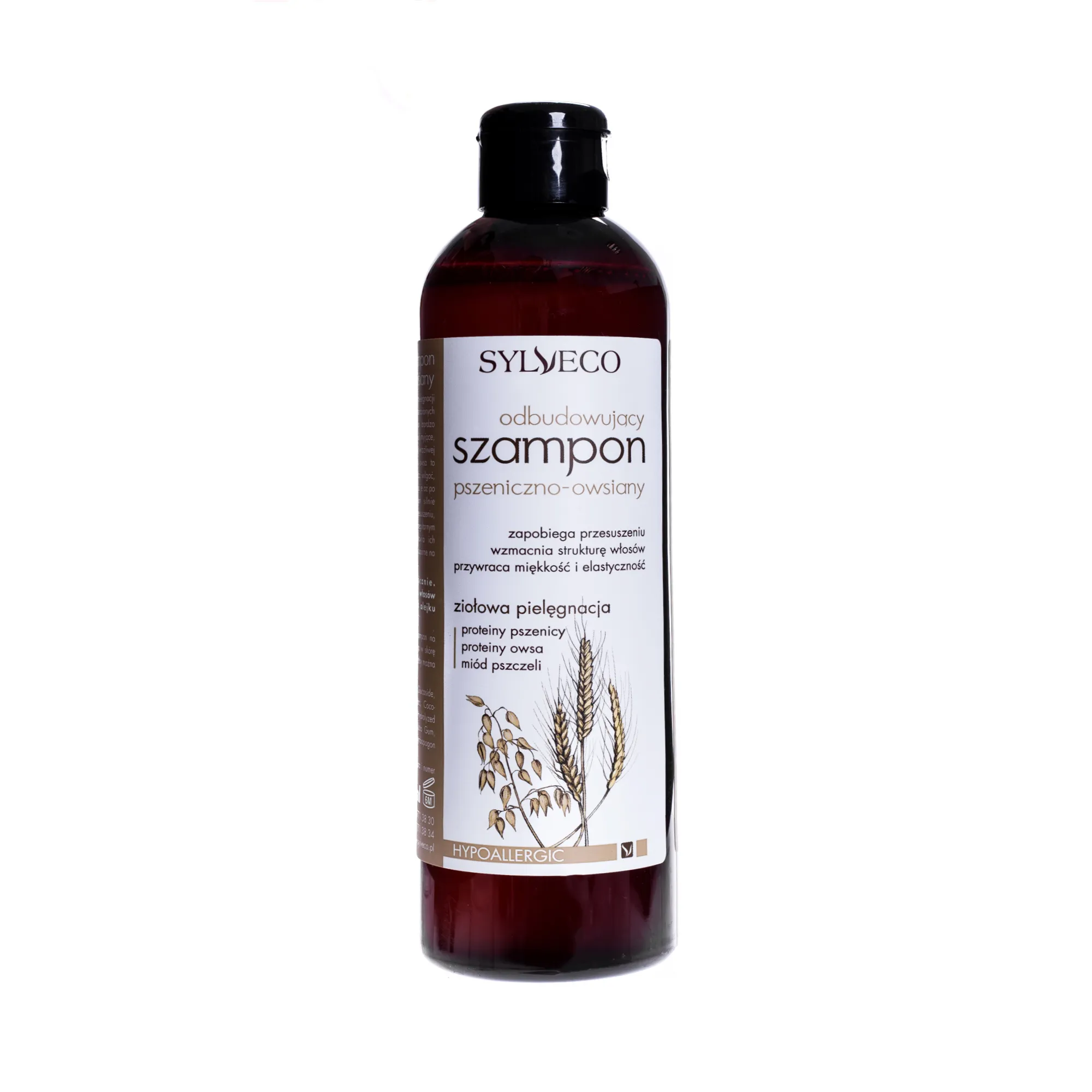 sylveco odbudowujący szampon pszeniczno-owsiany 300m natura