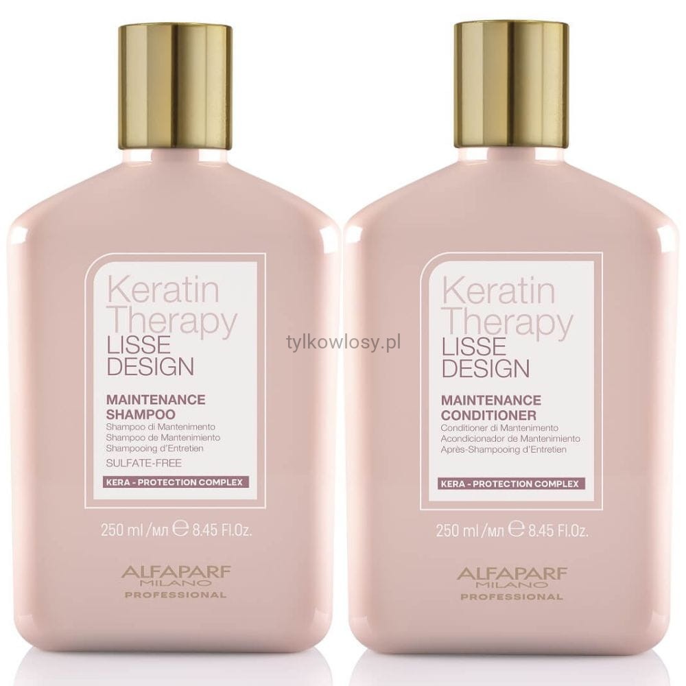 2x alfaparf lisse design keratin szampon odżywka opinie