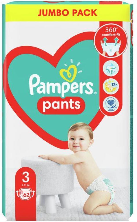 pampers active baby 3 62 szt