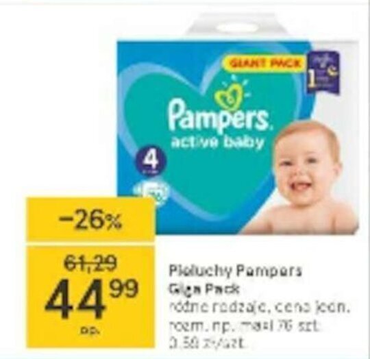 pieluchy pampers giga pack