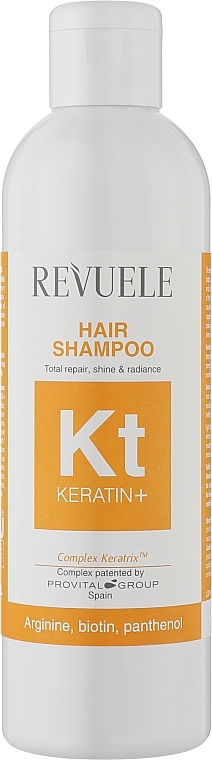 revuele keratin+ odbudowujący szampon nabłyszczający do włosów