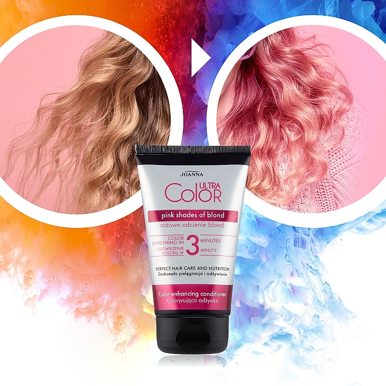 joanna ultra color system szampon do włosów nadający różowy odcień