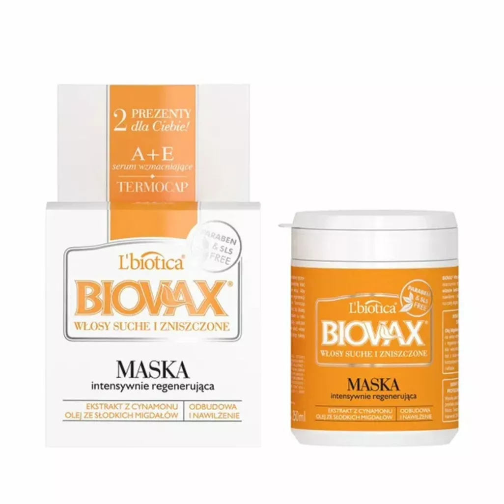 biovax regenerująca maska do włosów suchych i zniszczonych 250 ml