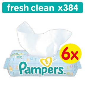 pampers baby fresh chusteczki 6x64 szt