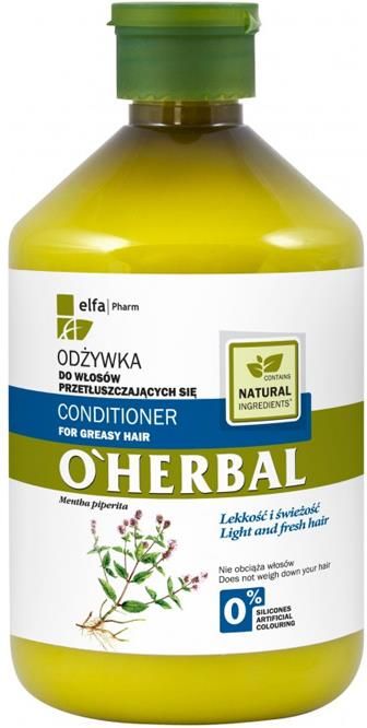 oherbal odżywka do włosów przetłuszczających się z ekstraktem z mięty