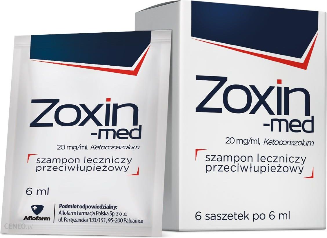 zoxin-med 20 mg ml szampon leczniczy przeciwłupieżowy 6 ml