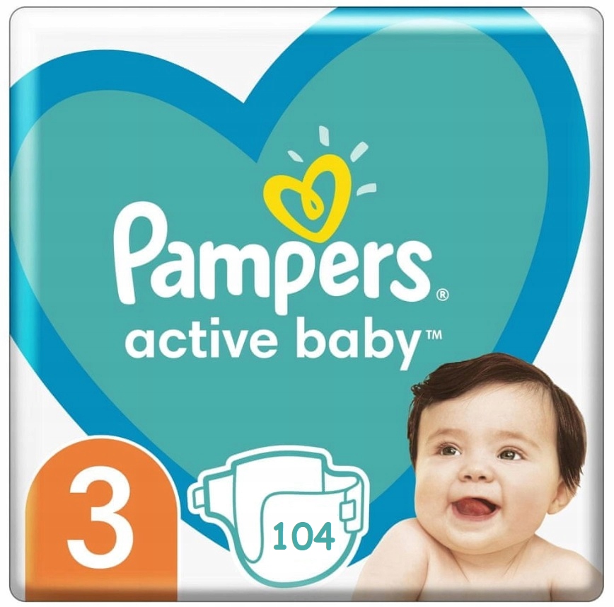 pampers active baby 3 104 szt