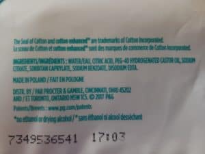 pampers aqua pure wipes ingredients