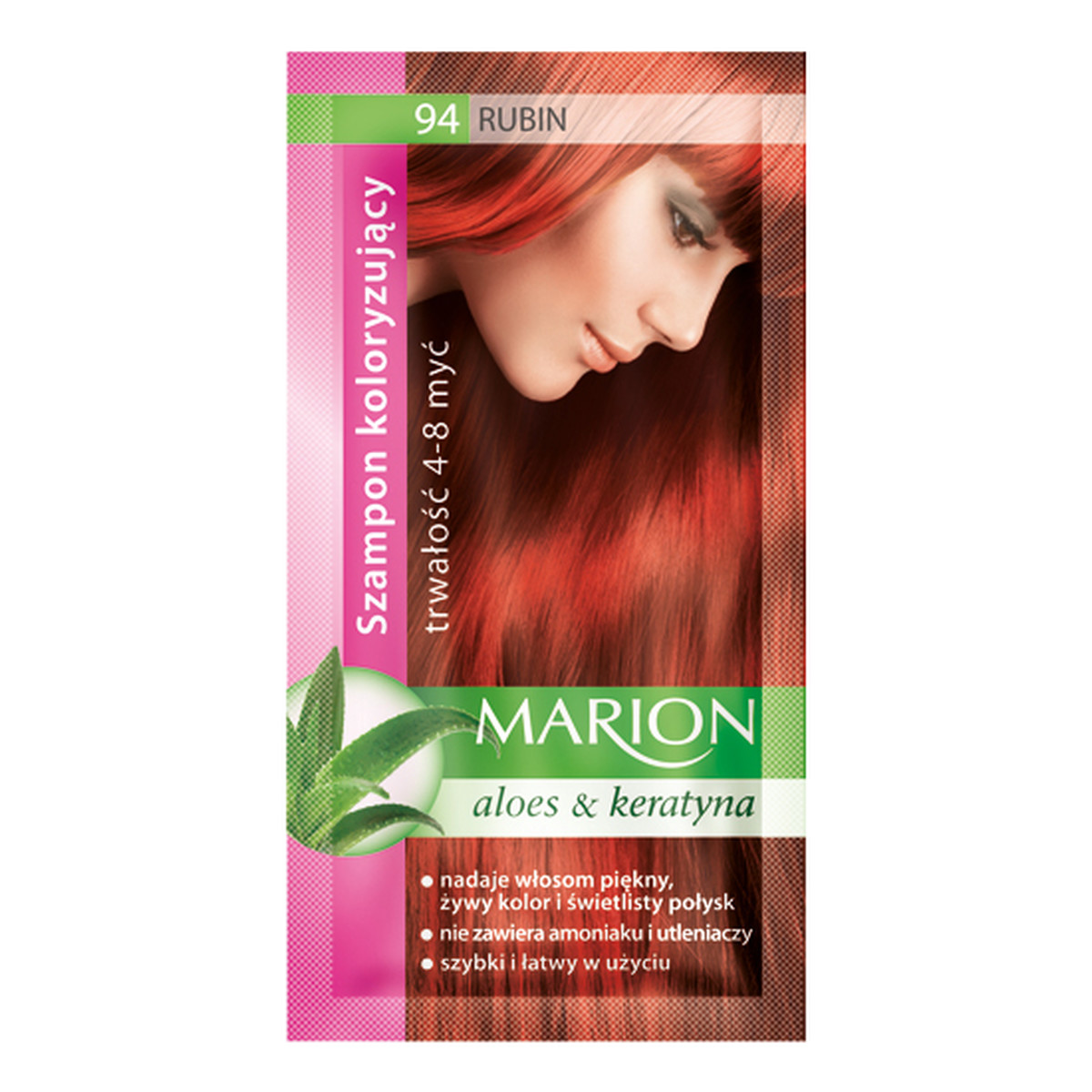 szampon koloryzujący marion rubin na ciemnych brazowych wlosach