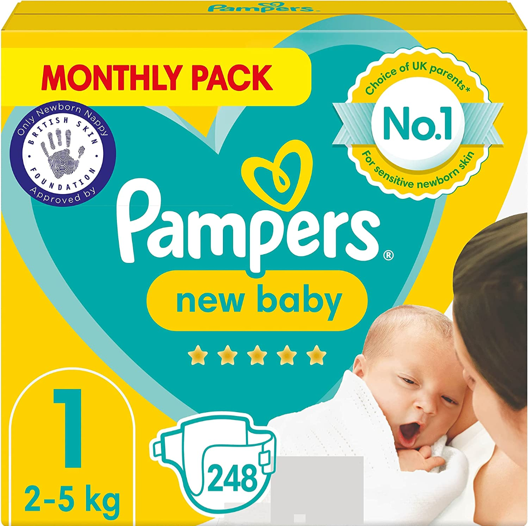 pampers new baby size 1 box
