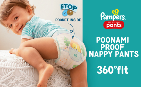 pampers nappy pants blue tab front or back