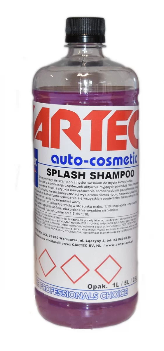 cartec splash shampoo 1 l szampon z hydrowoskiem