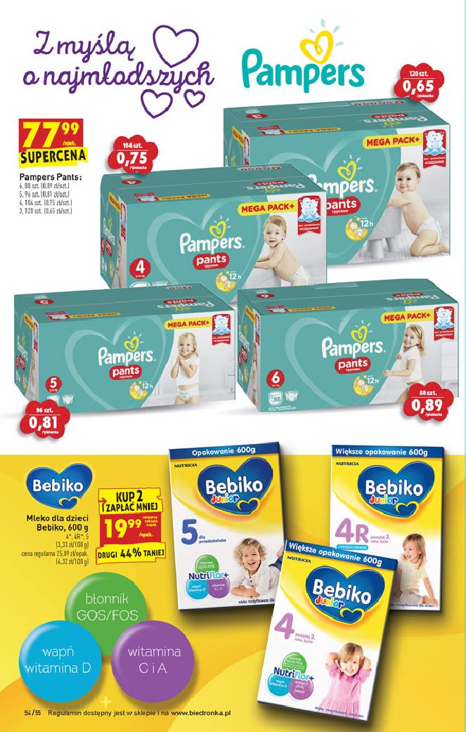 biedronka 54 99 pampers 5