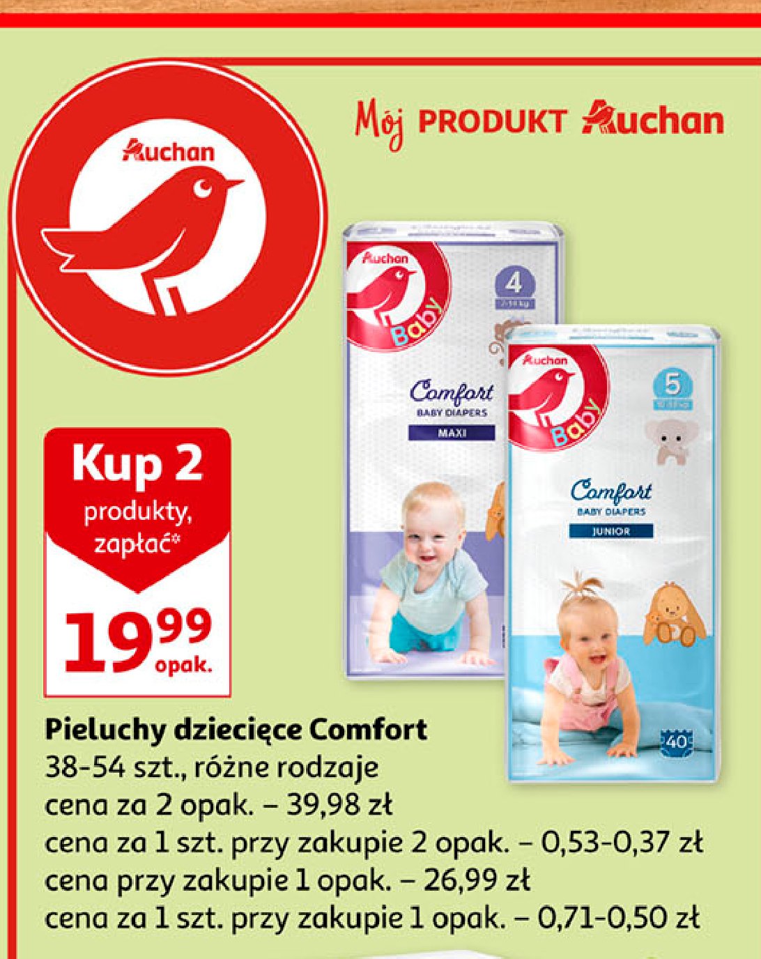 pieluchy comfort baby auchan