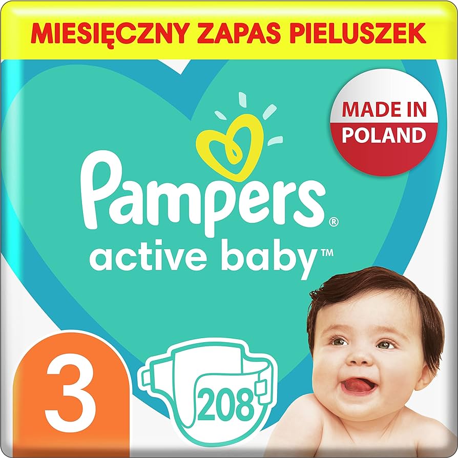 pieluchy pampers 3 208 sztuk