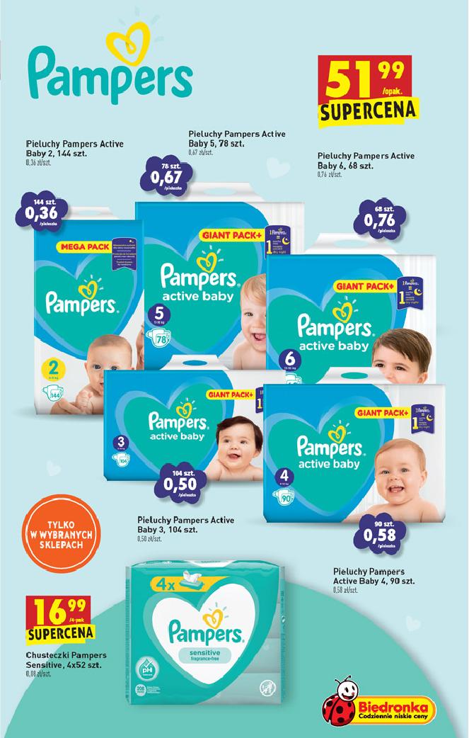 pampers 3 biedronka 104 szt