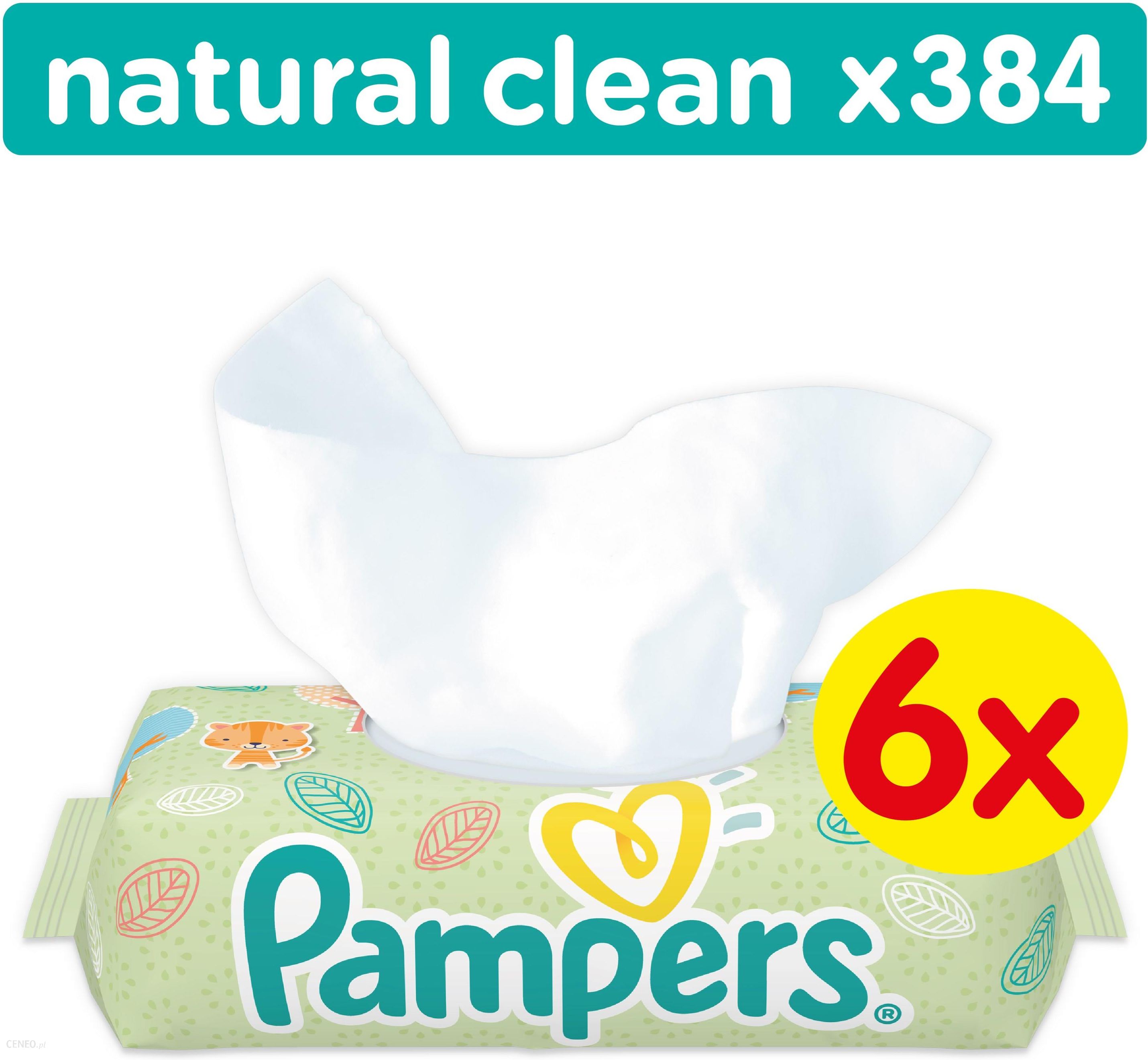 pampers natural clean chusteczki nawilżane 64 szt