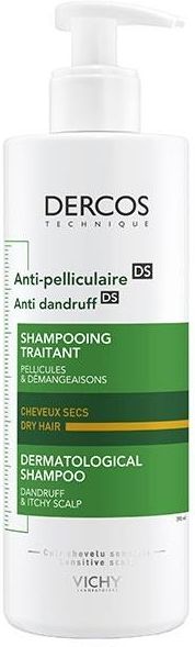vichy dercos szampon przeciwłupieżowy włosy suche 390ml