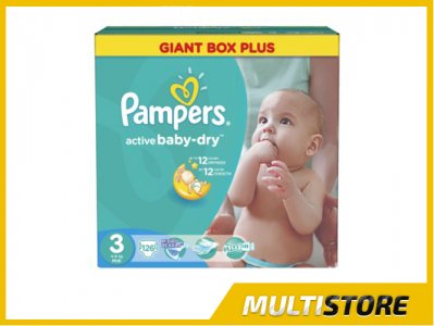 pampers active baby-dry pieluszki 3 midi 126 sztuk