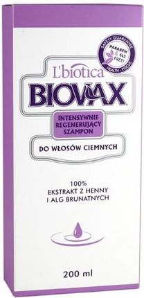 biovax szampon intensywnie regenerujący do włosów ciemnych