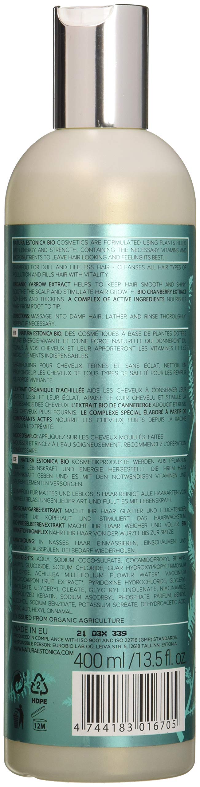 szampon nadający włosom blask natura estonica bio sparkling shine shampoo