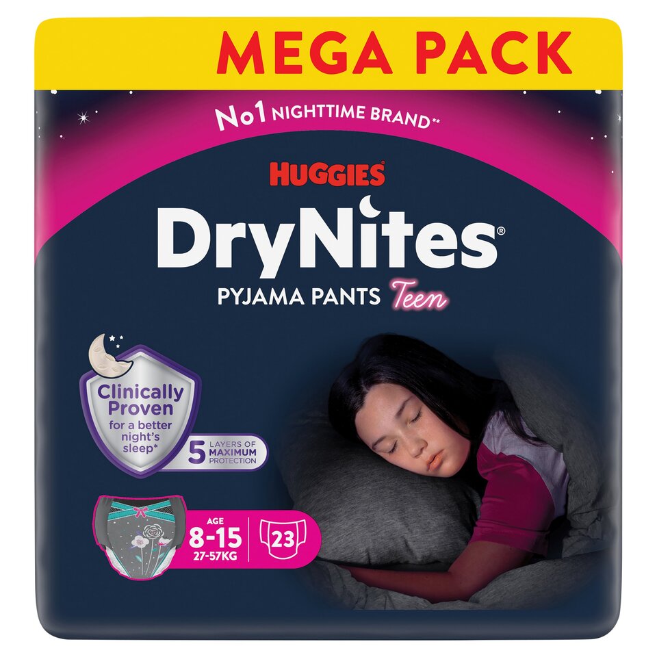 huggies drynites pyjama pants x9 girl 8 15 years