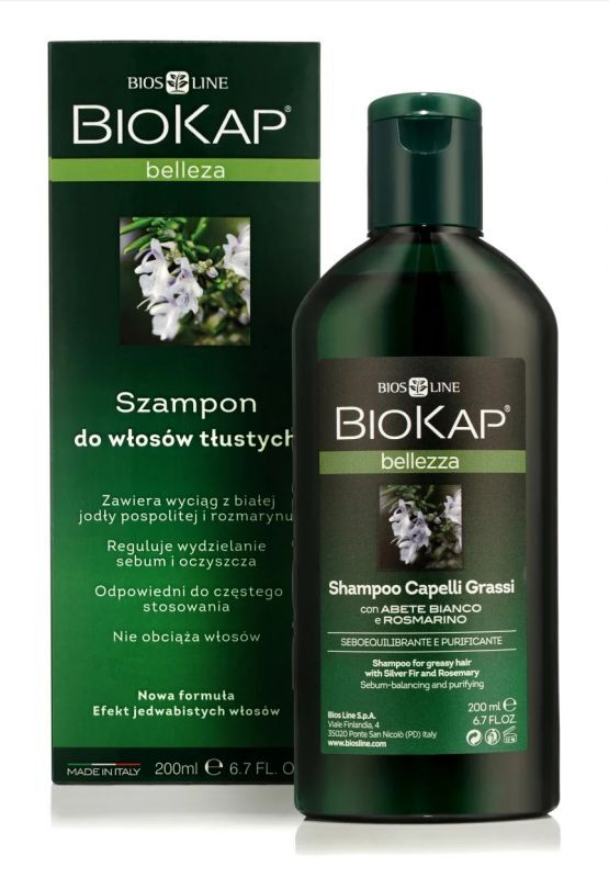 biokap bellezza szampon do włosów tłustych 200 ml opinie