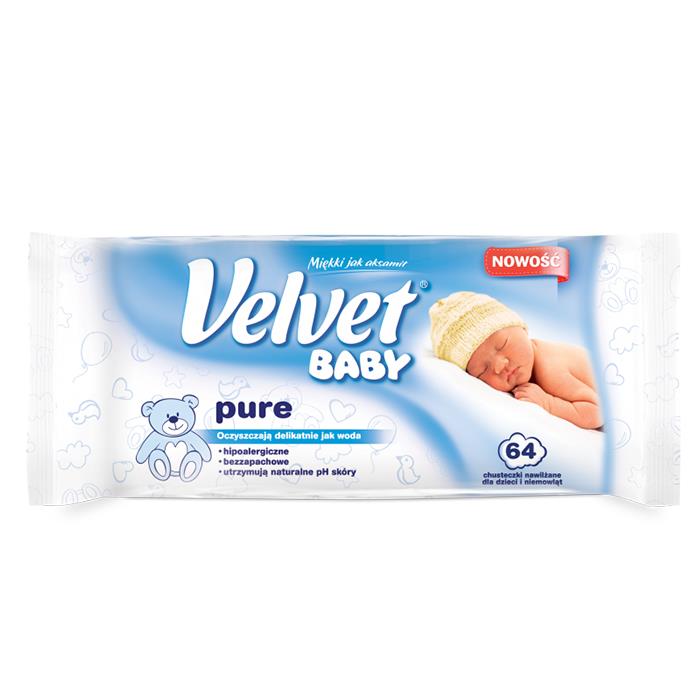 velvet baby chusteczki nawilżane sensitive 64 sztuk skład