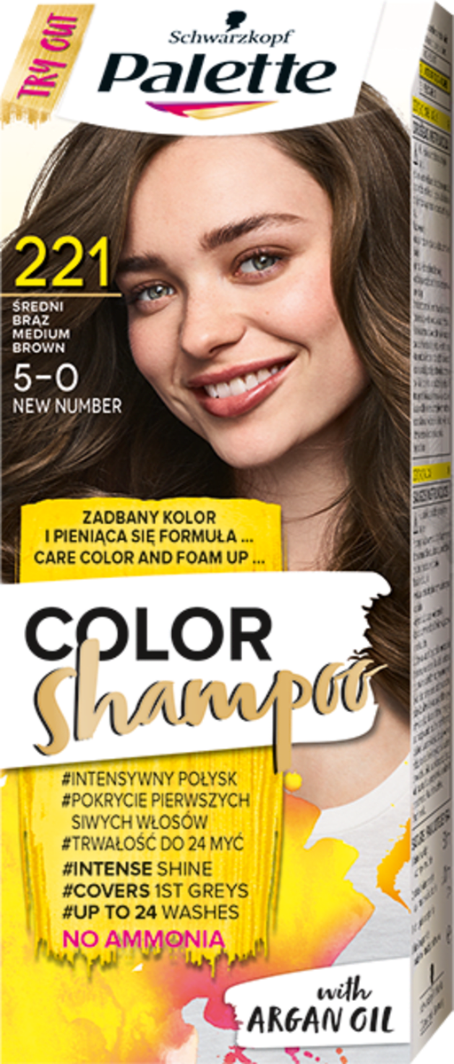 brązy szampon z palette