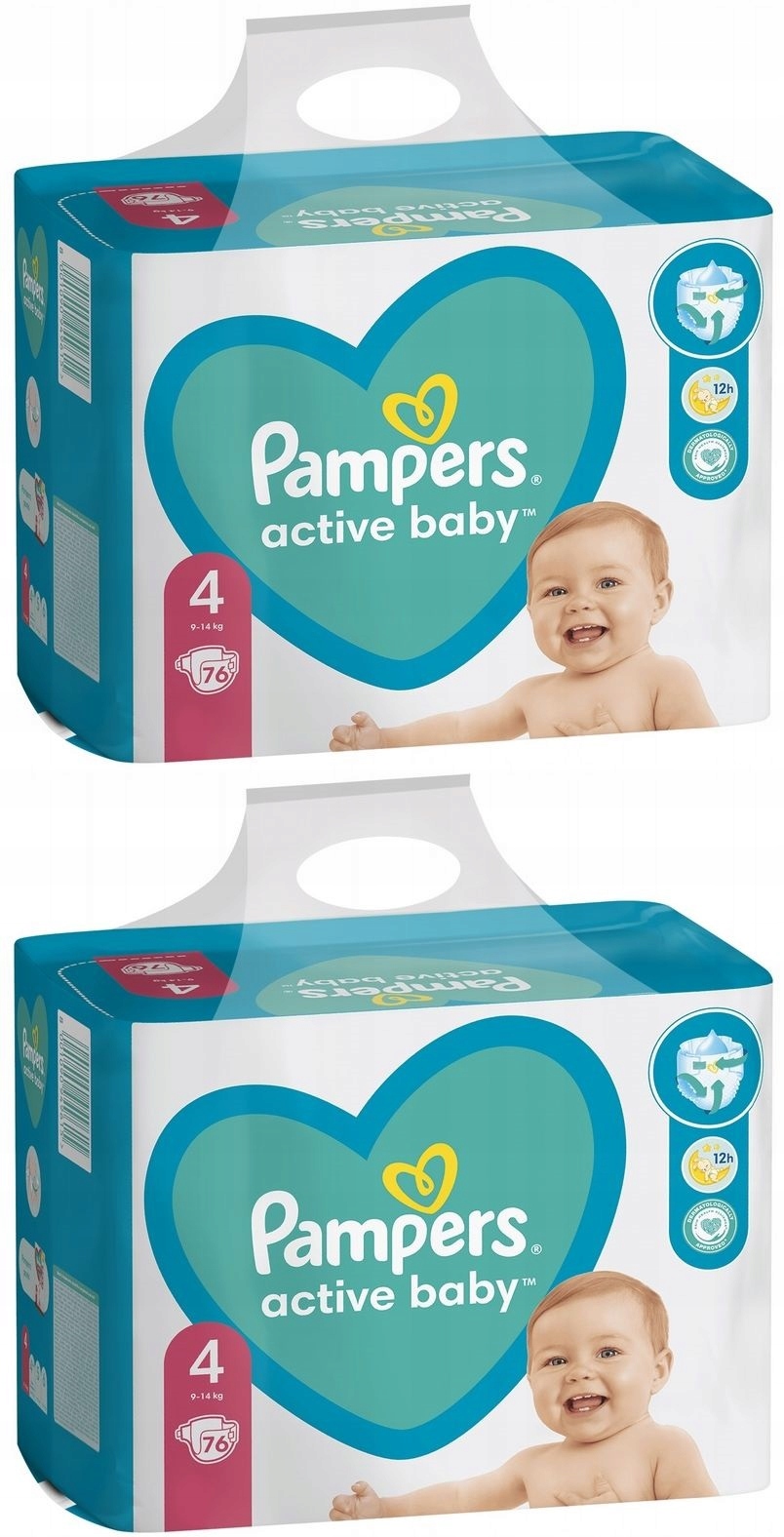 pampers pieluchy active baby 4+ maxi 152 szt