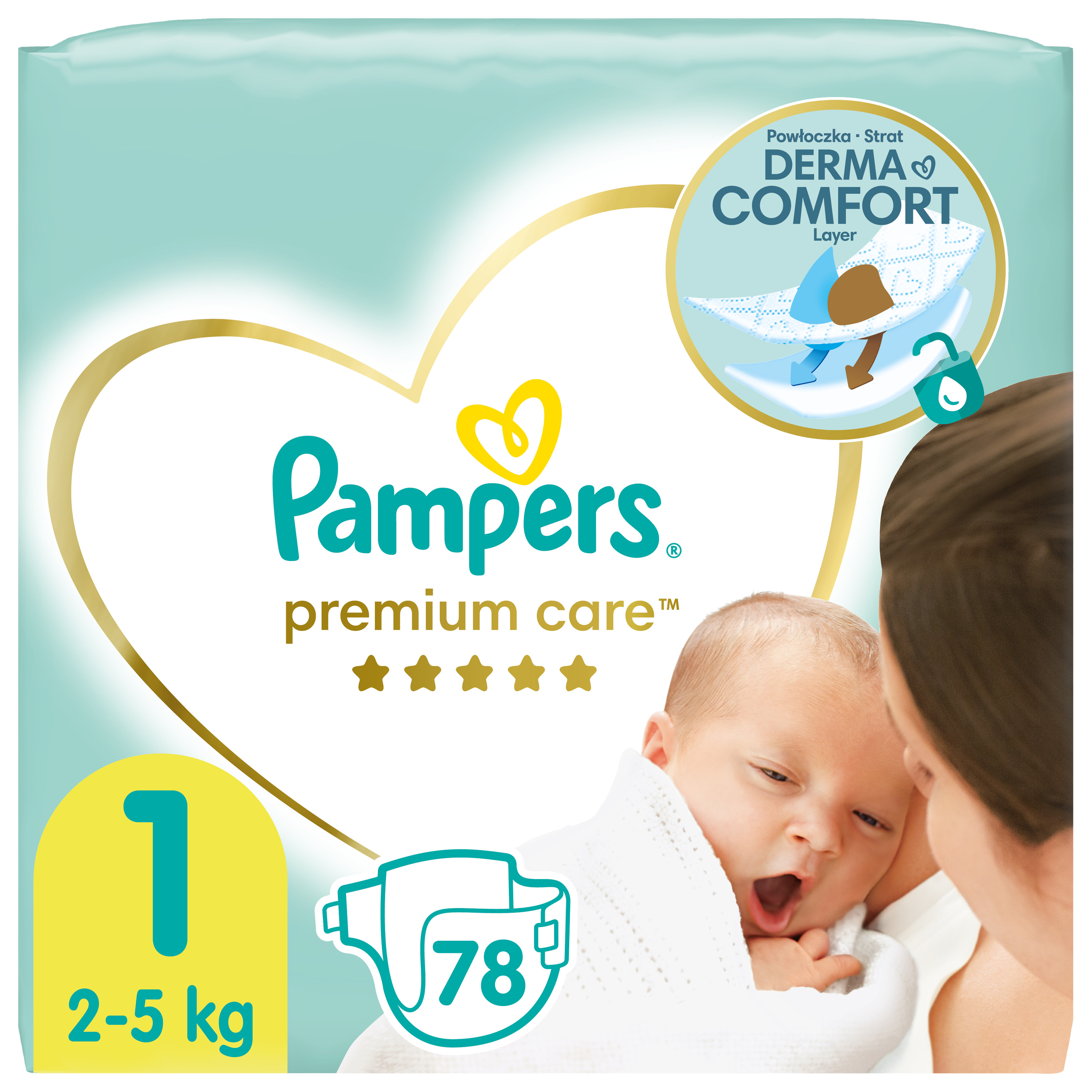 pampers premium care 1 pieluszki pieluchy 78 szt