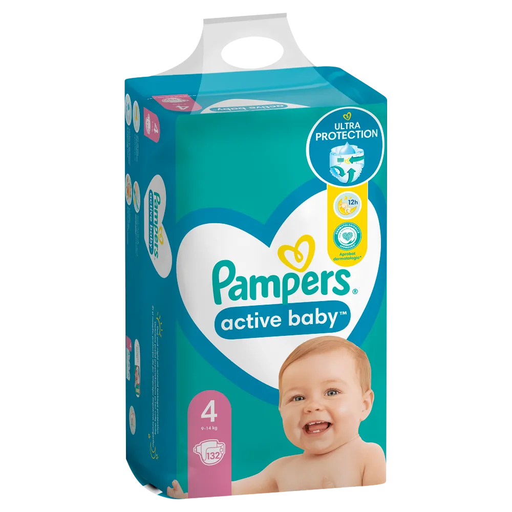 pieluchy pampers active baby mega box plus 4 maxi xxl