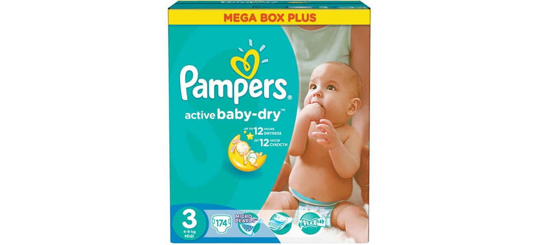 pampers active baby 3 174 szt