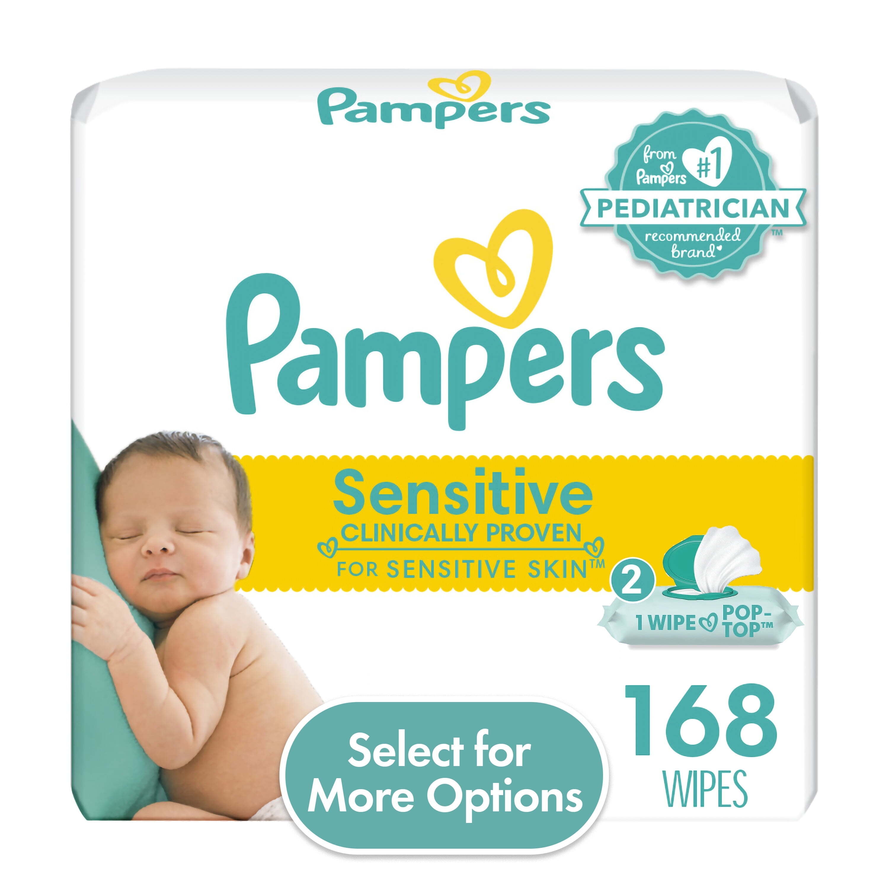 pampers sensitive 12x baby wipes